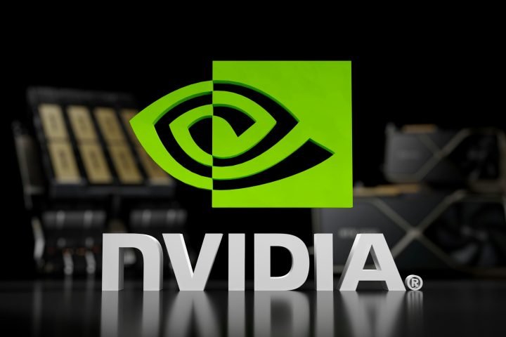 Ilustrasi chip Nvidia dan infrastruktur komputasi AI