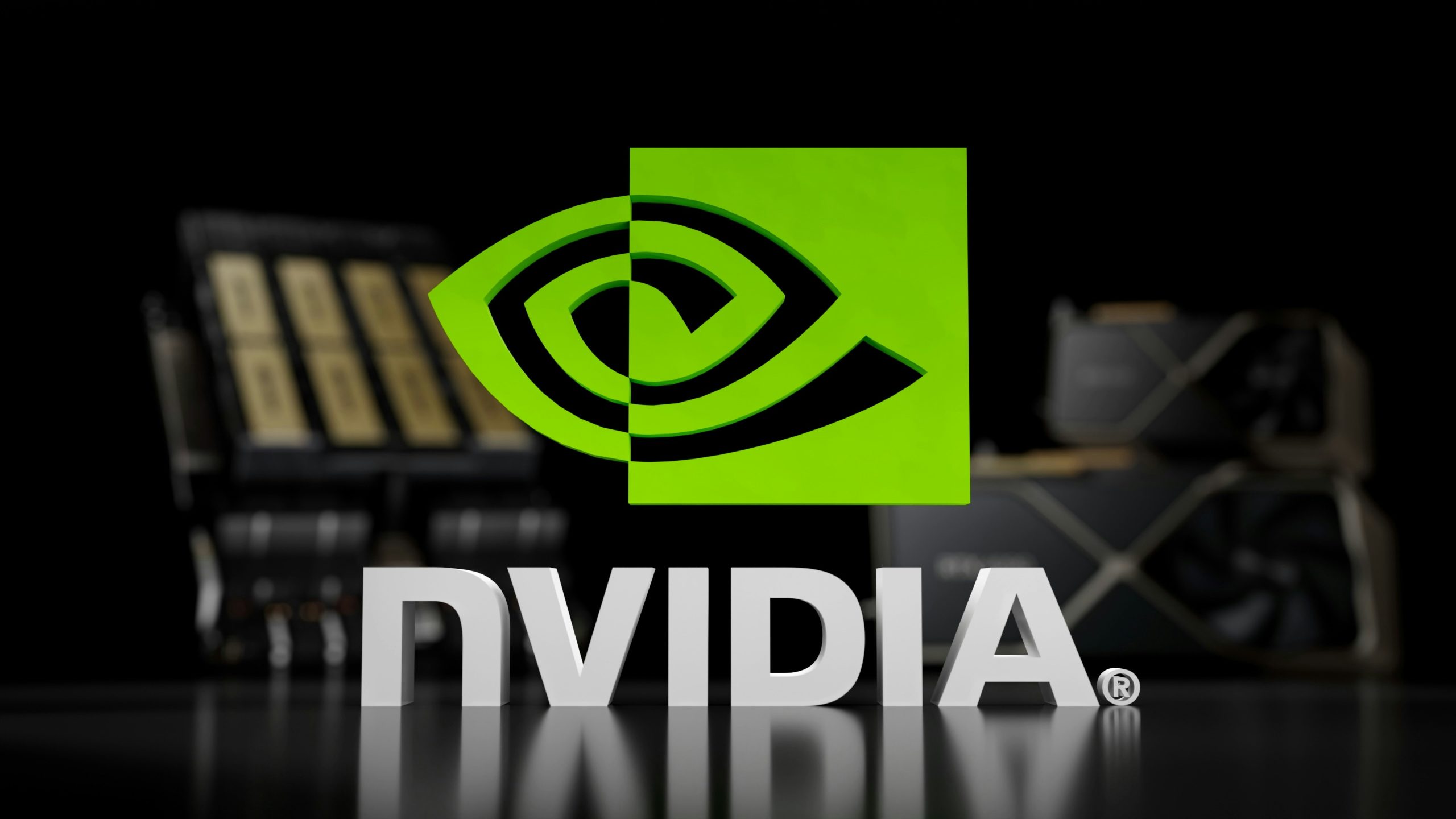 Ilustrasi chip Nvidia dan infrastruktur komputasi AI